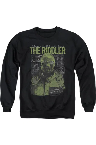 Gildan The Batman (2022) Riddler Illustration Adult Crewneck Sweatshirt In Black