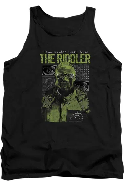 Gildan The Batman (2022) Riddler Illustration Adult Tank Top In Black