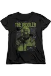 Gildan The Batman (2022) Riddler Illustration Short Sleeve Women´s Tee / T-shirt In Black