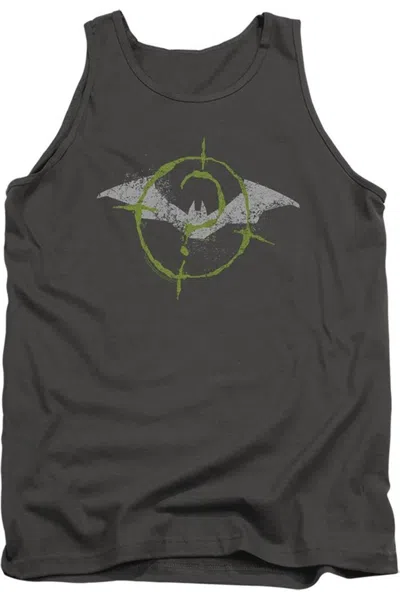 Gildan The Batman (2022) Scribbles Bat Logo Adult Tank Top In Pink
