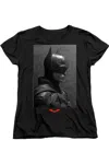 Gildan The Batman (2022) Worn Portrait Short Sleeve Women´s T-shirt In Black