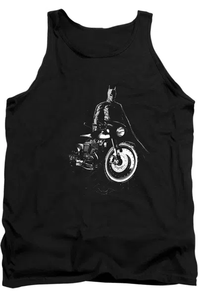 Gildan The Batman And His Motorcycle Adult Tank Top In Black