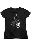 Gildan The Batman And His Motorcycle Short Sleeve Women´s Tee / T-shirt In Black