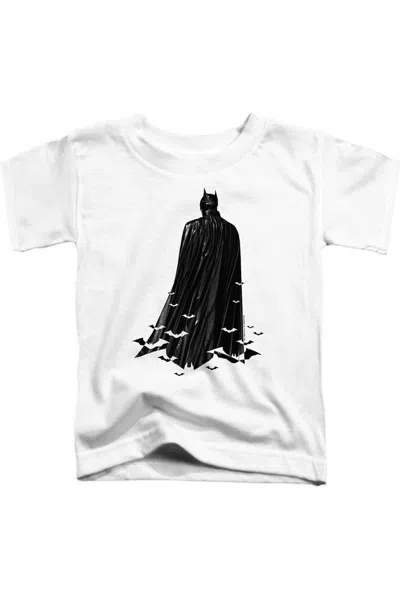 Gildan Kids' The Batman Bat Cape Short Sleeve Toddler Tee / T-shirt In White