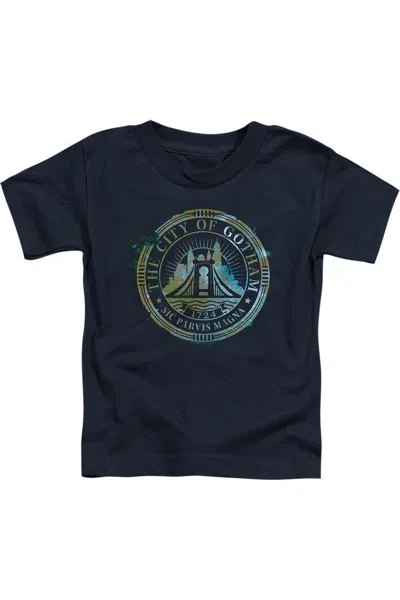 Gildan Kids' The Batman City Of Gotham Short Sleeve Youth Tee / T-shirt In Blue
