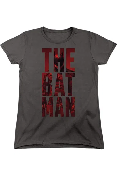Gildan The Batman Crimson Crusader Short Sleeve Women´s Tee / T-shirt In Gray
