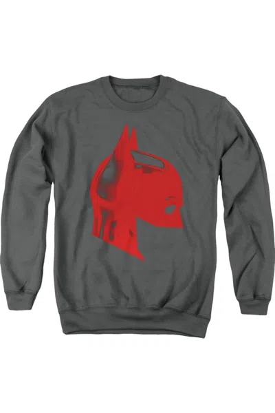 Gildan The Batman Face Mask Adult Crewneck Sweatshirt In Pink