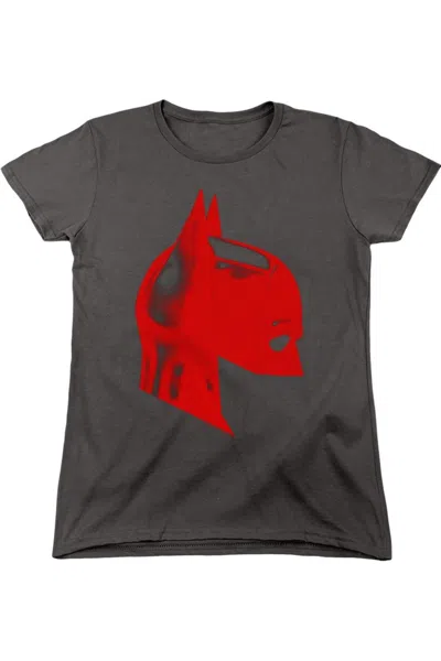 Gildan The Batman Face Mask Short Sleeve Women´s Tee / T-shirt In Gray