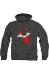 Gildan The Batman Hand Drawn Silhouette Adult Heather Hoodie / Hooded Sweatshirt In Black