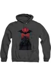 Gildan The Batman I Am The Shadows Adult Heather Hoodie / Hooded Sweatshirt In Black