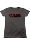 Gildan The Batman Logo With Red Bat Short Sleeve Women´s Tee / T-shirt In Pink