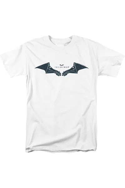 Gildan The Batman Mechanical Bat Logo Short Sleeve Adult Tee / T-shirt In White