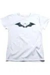 Gildan The Batman Mechanical Bat Logo Short Sleeve Women´s Tee / T-shirt In White