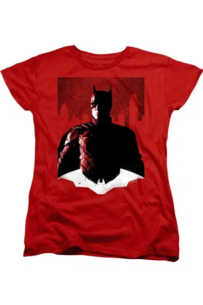Gildan The Batman Noir Batman Short Sleeve Women´s Tee / T-shirt In Red