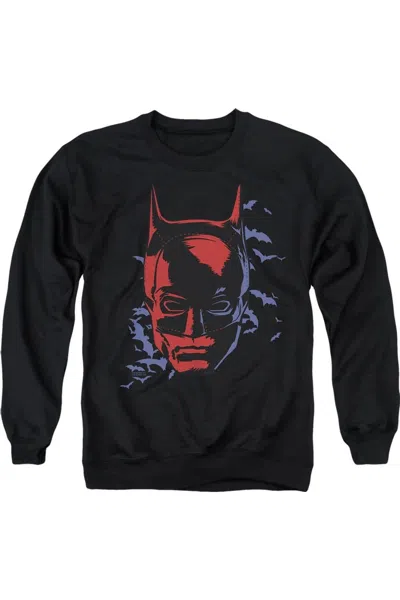Gildan The Batman Shadowed Headshot Adult Crewneck Sweatshirt In Black