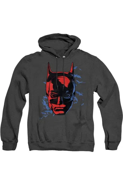 Gildan The Batman Shadowed Headshot Adult Heather Hoodie / Hooded Sweatshirt In Black