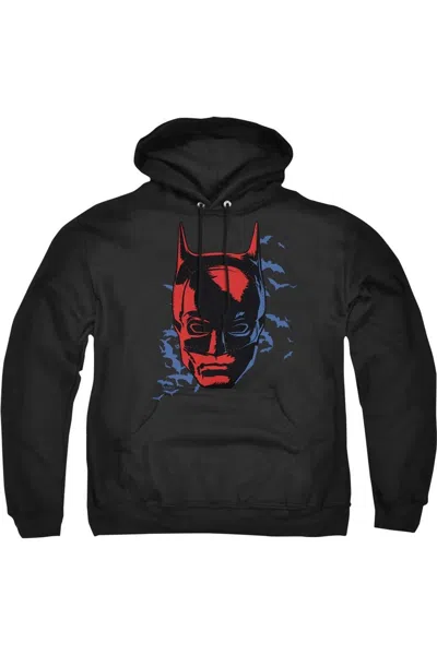 Gildan The Batman Shadowed Headshot Adult Pull Over Hoodie / Hooded Sweatshirt In Black