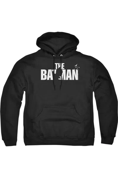 Gildan The Batman Silhouette Title Adult Pull Over Hoodie / Hooded Sweatshirt In Black