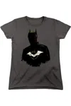 Shop Gildan The Batman Silhouette With Riddler Logo Short Sleeve Women´s Tee / T-shirt In Pink