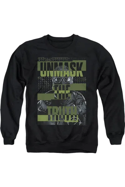Gildan The Batman Unmask The Truth Adult Crewneck Sweatshirt In Black