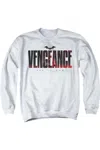 Gildan The Batman Vengeance For The Bat Adult Crewneck Sweatshirt In White
