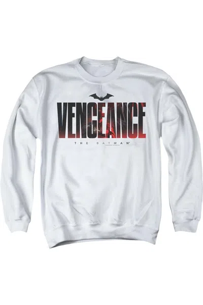 Gildan The Batman Vengeance For The Bat Adult Crewneck Sweatshirt In White