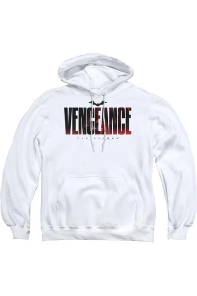 Gildan The Batman Vengeance For The Bat Adult Pull Over Hoodie / Hooded Sweatshirt In White
