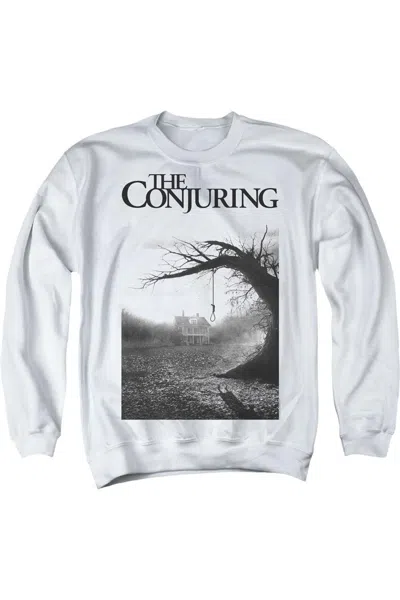 Gildan The Conjuring Poster Adult Crewneck Sweatshirt In White