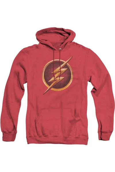 Gildan The Flash Chest Logo Adult Heather Hoodie / Hooded Sweatshirt In Red