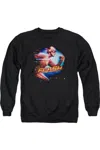 Gildan The Flash Fastest Man Adult Crewneck Sweatshirt In Black