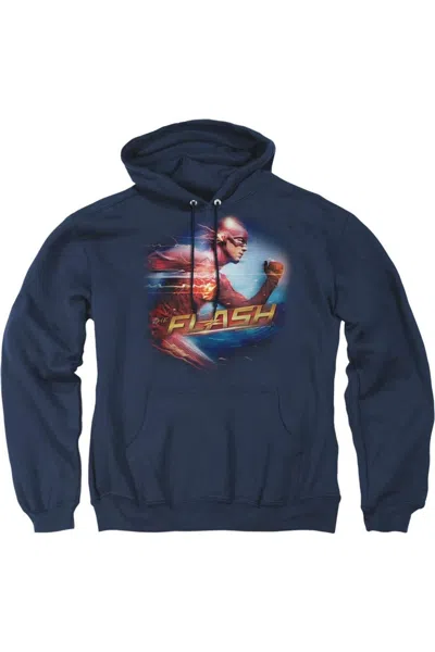 Gildan The Flash Fastest Man Adult Pull Over Hoodie / Hooded Sweatshirt In Blue