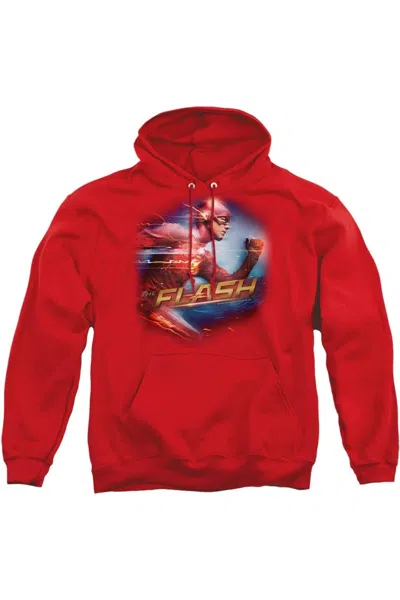 Gildan The Flash Fastest Man Adult Pull Over Hoodie / Hooded Sweatshirt In Red