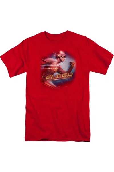 Gildan The Flash Fastest Man Short Sleeve Adult Tee / T-shirt In Red