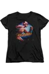 Gildan The Flash Fastest Man Short Sleeve Womens Tee / T-shirt In Black
