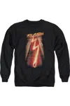 Gildan The Flash Flash Ave Adult Crewneck Sweatshirt In Black