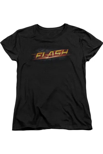 Gildan The Flash Logo Short Sleeve Womens Tee / T-shirt In Black