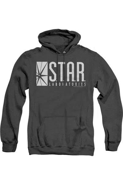 Gildan The Flash S. T.a. R. Adult Heather Hoodie / Hooded Sweatshirt In Black