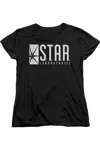 Gildan The Flash S. T.a. R. Short Sleeve Womens Tee / T-shirt In Black