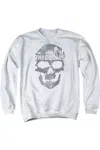 Gildan The Goonies Skull 2 Adult Crewneck Sweatshirt In White