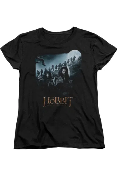 Gildan The Hobbit A Journey Short Sleeve Womens Tee / T-shirt In Black