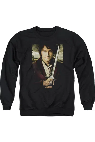 Gildan The Hobbit Baggins Poster Adult Crewneck Sweatshirt In Black