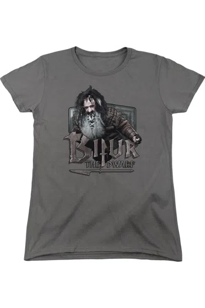 Gildan The Hobbit Bifur Short Sleeve Womens Tee / T-shirt In Gray
