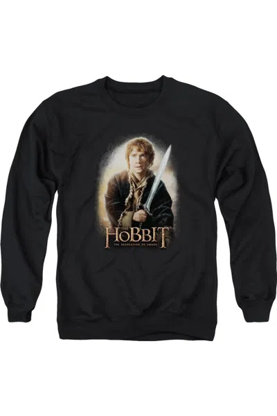 Gildan The Hobbit Bilbo And Sting Adult Crewneck Sweatshirt In Black