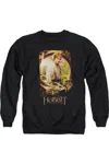 Gildan The Hobbit Bilbo Poster Adult Crewneck Sweatshirt In Black