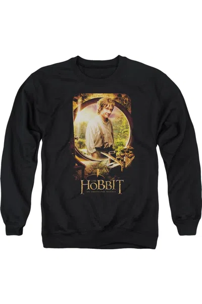 Gildan The Hobbit Bilbo Poster Adult Crewneck Sweatshirt In Black