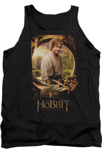 Gildan The Hobbit Bilbo Poster Adult Tank Top In Black
