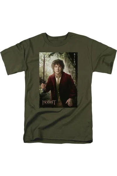 Gildan The Hobbit Bilbo Poster Short Sleeve Adult Tee / T-shirt In Green