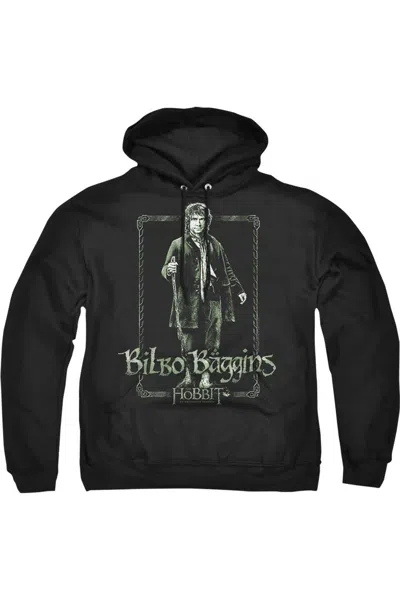 Gildan The Hobbit Bilbo Stare Adult Pull Over Hoodie / Hooded Sweatshirt In Black