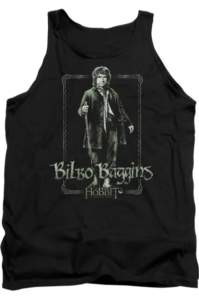 Gildan The Hobbit Bilbo Stare Adult Tank Top In Black
