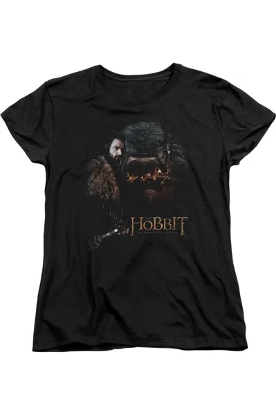 Gildan The Hobbit Cauldron Short Sleeve Womens Tee / T-shirt In Black